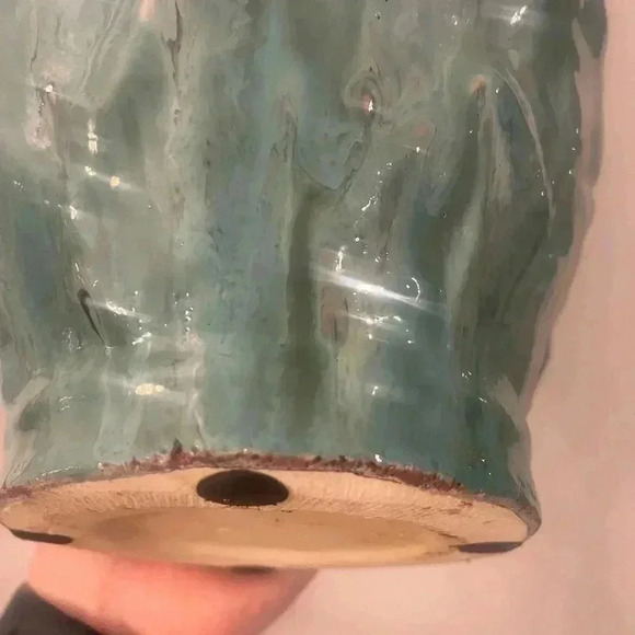 Large ceramic glazed handspun vase-vintage - Picture 6 of 9